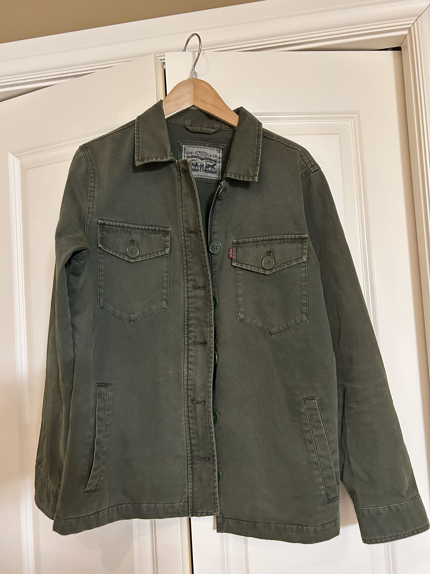 Woman’s Army Green Vintage Twill Jacket