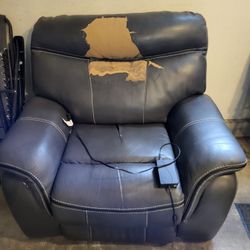 FREE!  oversized leather power recliner. 