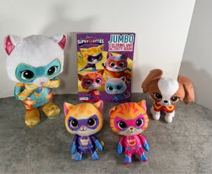 Disney Junior Super Kitties Plush Set with Coloring Book