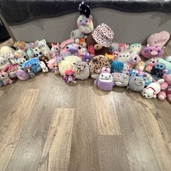 60+ Assorted Stuffed Animals