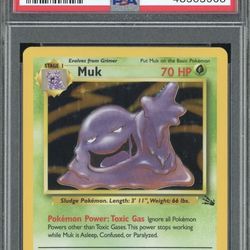 1999 Pokemon Fossil Holo #13 Muk PSA 8.5 NM-MT+