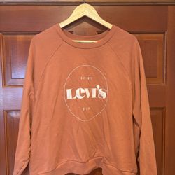 Levi’s Women’s Rust Orange Crewneck Sweatshirt – Size 2X (18–20)