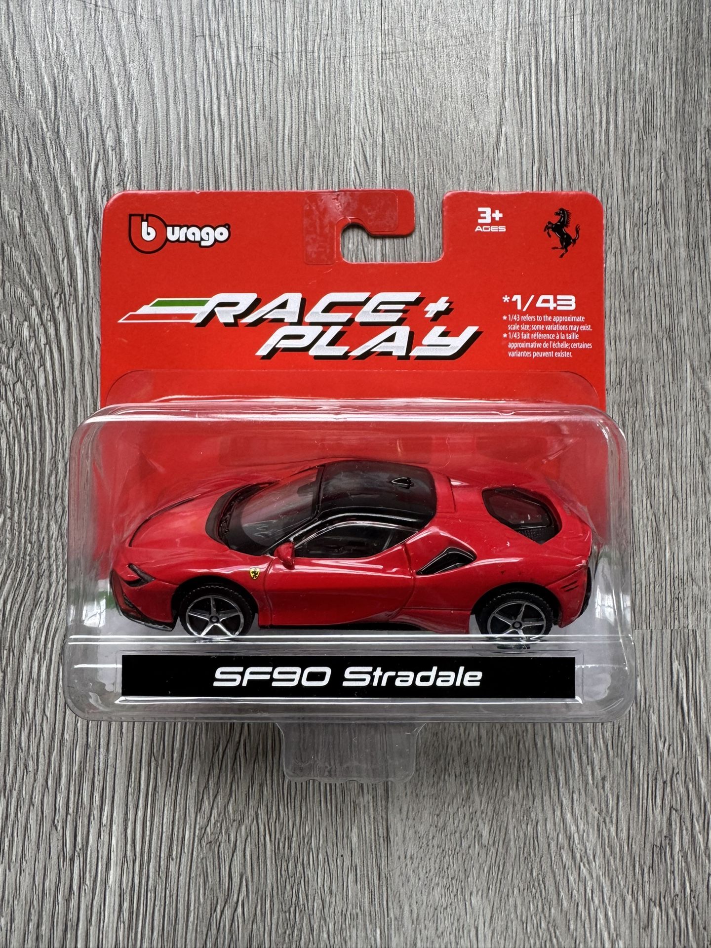 NEW Burago Race + Play Ferrari SF90 Stradale 1:43