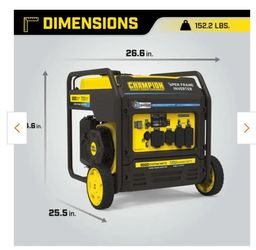 Champion electric start generator.