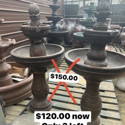 Small 42” Water Fountains $120.00 Today And Tomorrow Only 