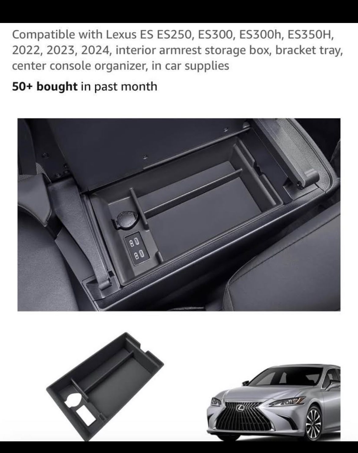 New car console interior armrest storage box & tray, center organizer for Lexus