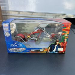 Orange County Choppers OCC Fire Bike 1:10 Diecast JoyRide American Chopper Discovery Channel w/ Box