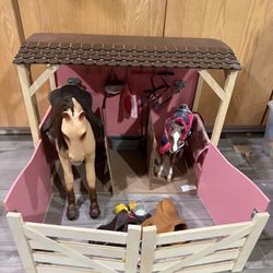 Our Generation Stable With Horse And Foal And Accessories