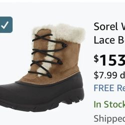 Sorel Women's Snow Angel Waterproof Boots, Size 8 rootbeer