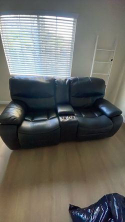2 seat  leather recliner
