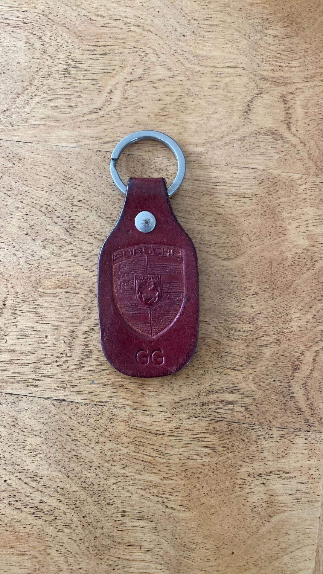 Porsche Leather Keychain