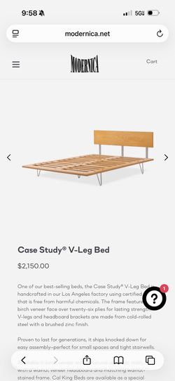 Modernica case study King Bed Walnut