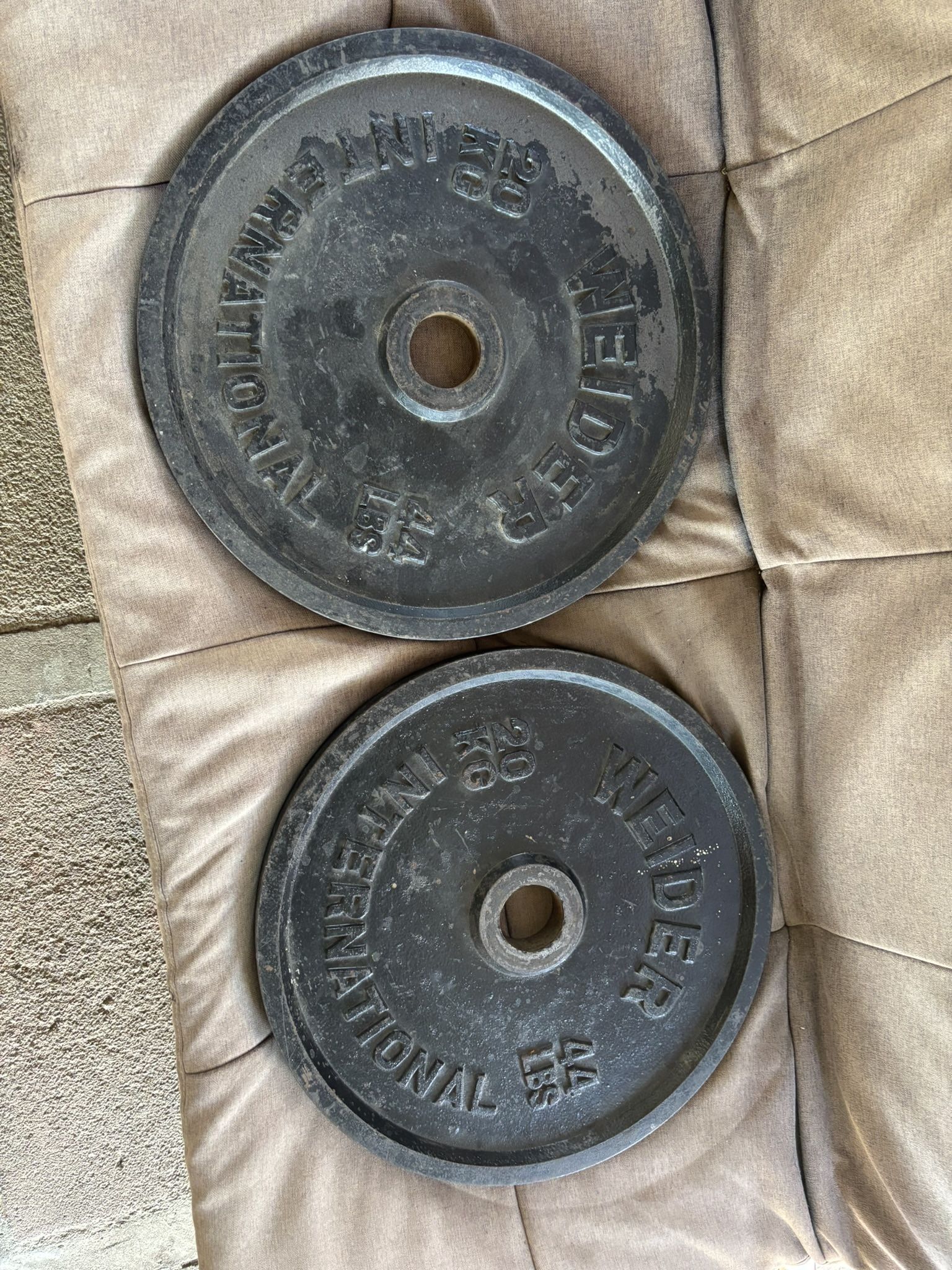 44lbs Olympic Weight Plates Pair Set Weider International