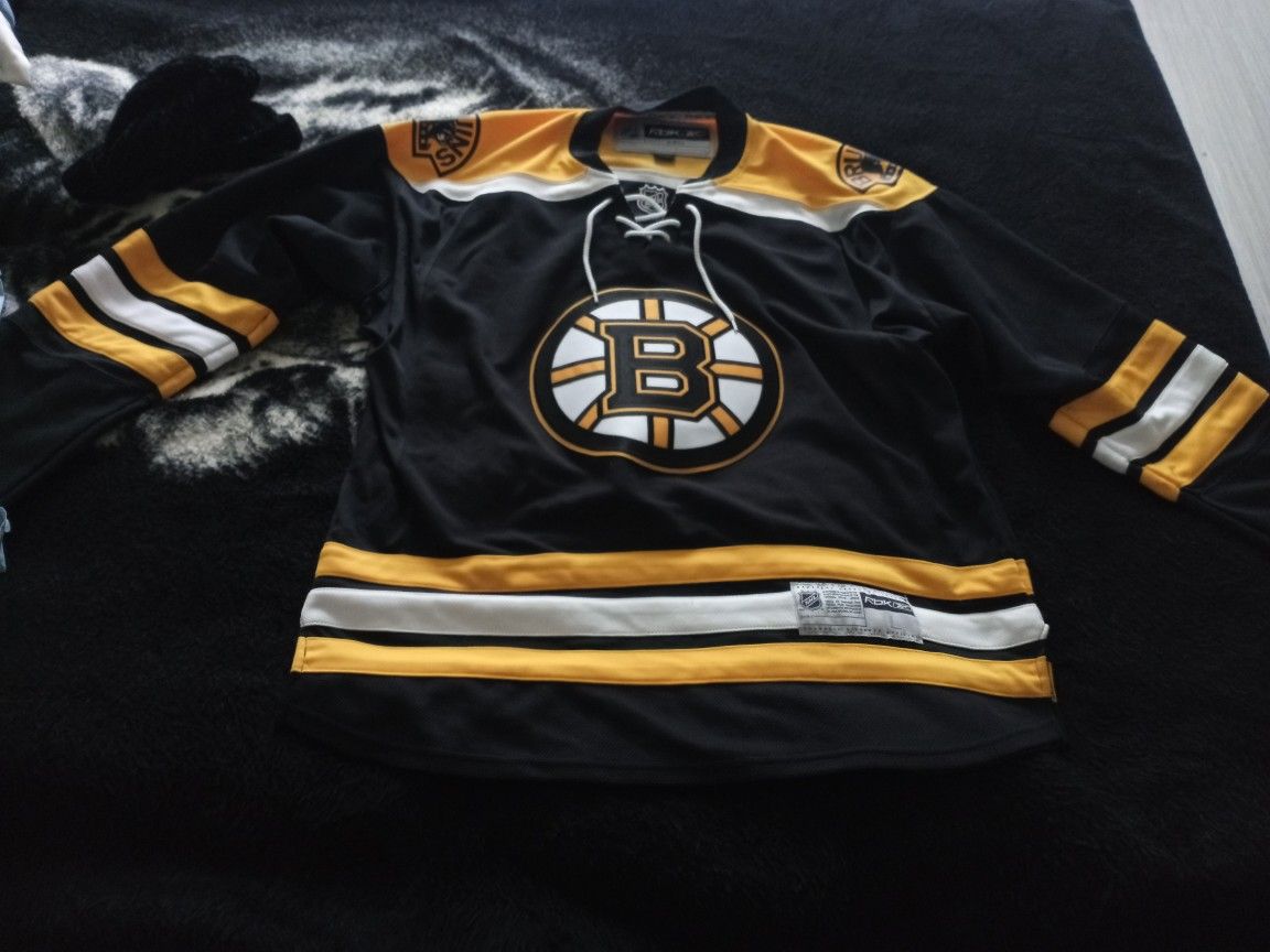 Official NHL Boston Bruins Jersey Black White Yellow