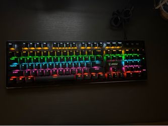 MSI Gaming Keyboard Wired S11-04US20T-LAX Black Clicky Keys