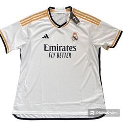 Adidas Real Madrid 2023/24 Home Soccer Jersey Mens Size 2XL HR3796 Fly Emirates