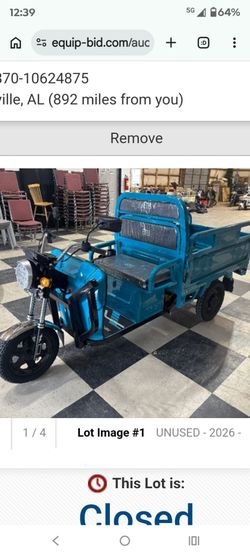 NEW Electric Tricycle with Dump Bed