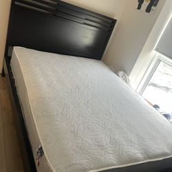 Queen Bedframe and Mattress 