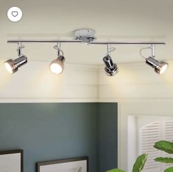 New box 4-Light Chrome Track Lighting Fixture