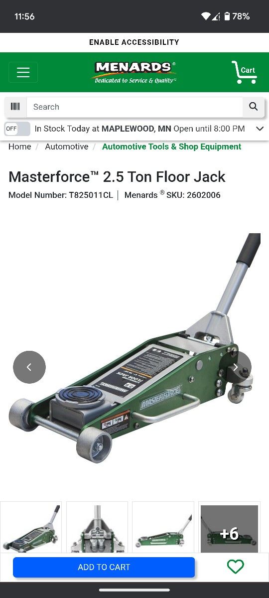 Materforce 2.5 Ton Floor Jack