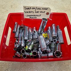 Snap On And USA Made Sockets For Sale, Individually Priced 