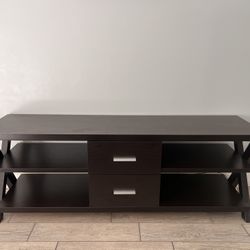 Modern Espresso TV Stand / Media Console – 60” Wide w/ Storage (AFW)