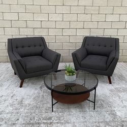 *Free Delivery* Modern Gray Chairs Couch Sofa