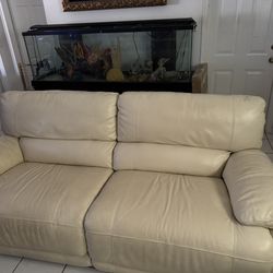 Power Reclining Leather Sofa
