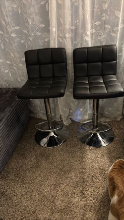 2 Black barstools for sale