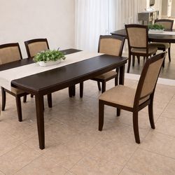 Wooden dining table with 4 chairs