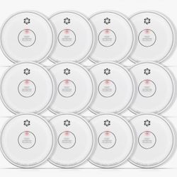 Fire Alarms Smoke Detectors Smoke Alarm Battery Operated Photoelectric 12 pack