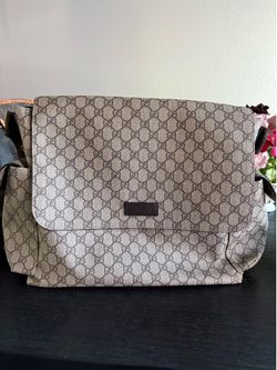 Authentic Gucci diaper baby bag gg monogram messenger purse