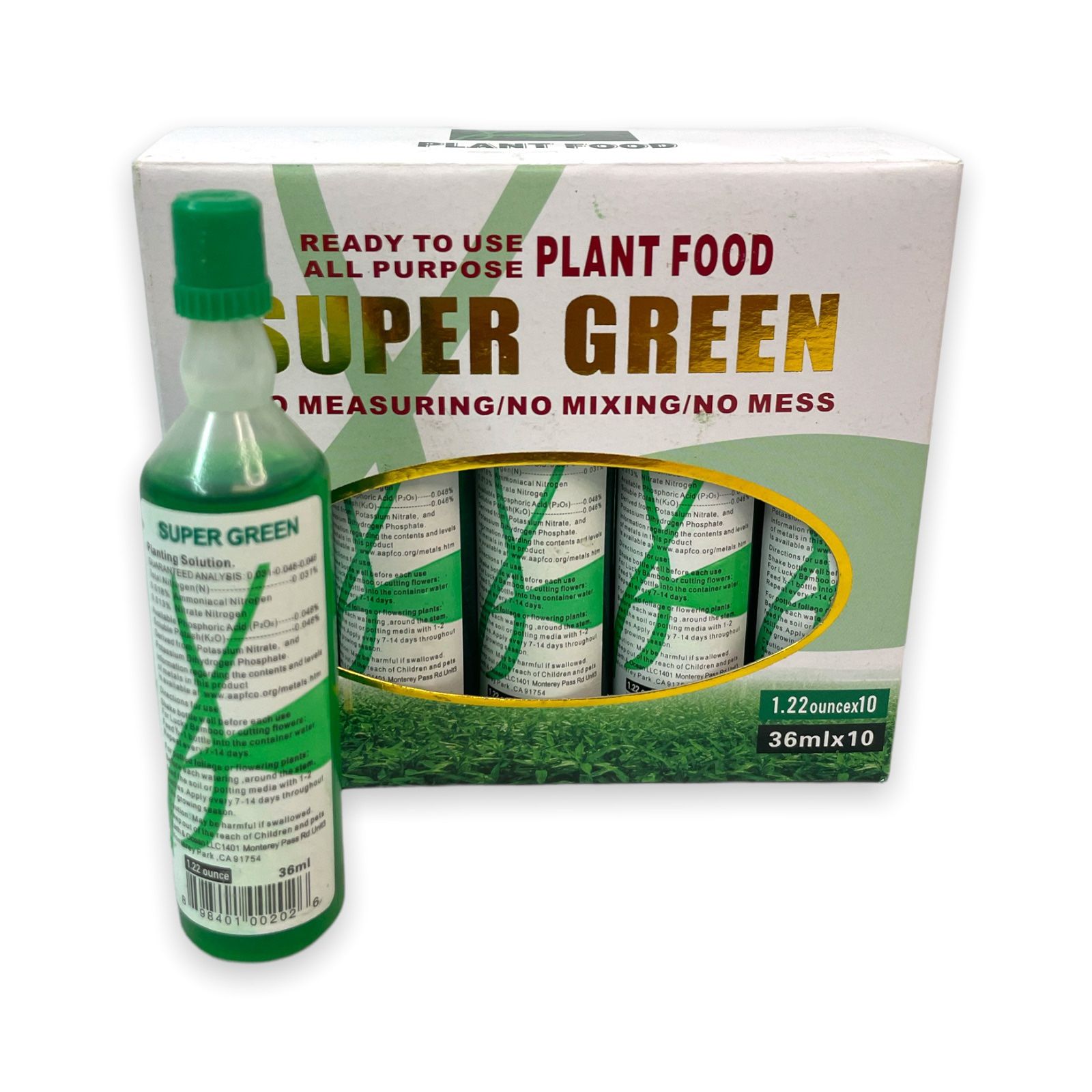 Super Green All Purpose Plant Food Lucky Bamboo 10 Bottle Bundle 