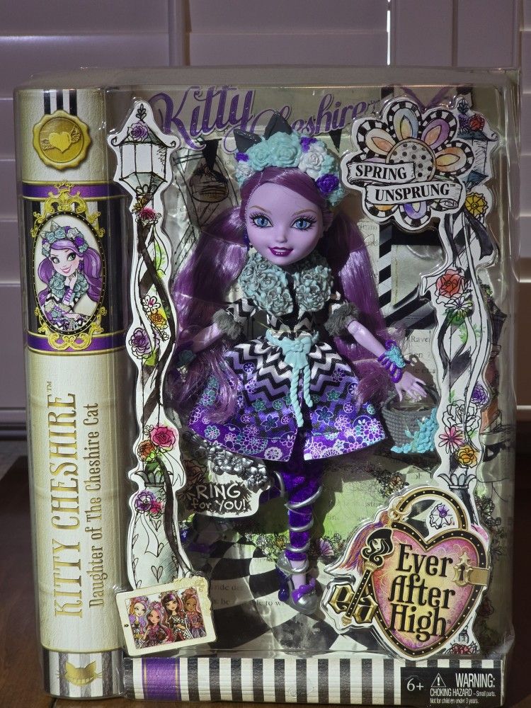Ever After High Spring Unsprung Kitty Cheshire Doll (NIB)