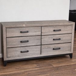 Modern Gray 6-Drawer Dresser - $120
