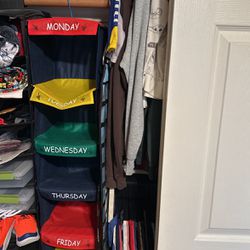 Hanging Closet Weekly Organizer
