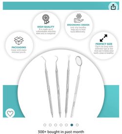 Dental Tools HOKIN Plaque Remover Teeth Cleaning Tool 4 Pcs 