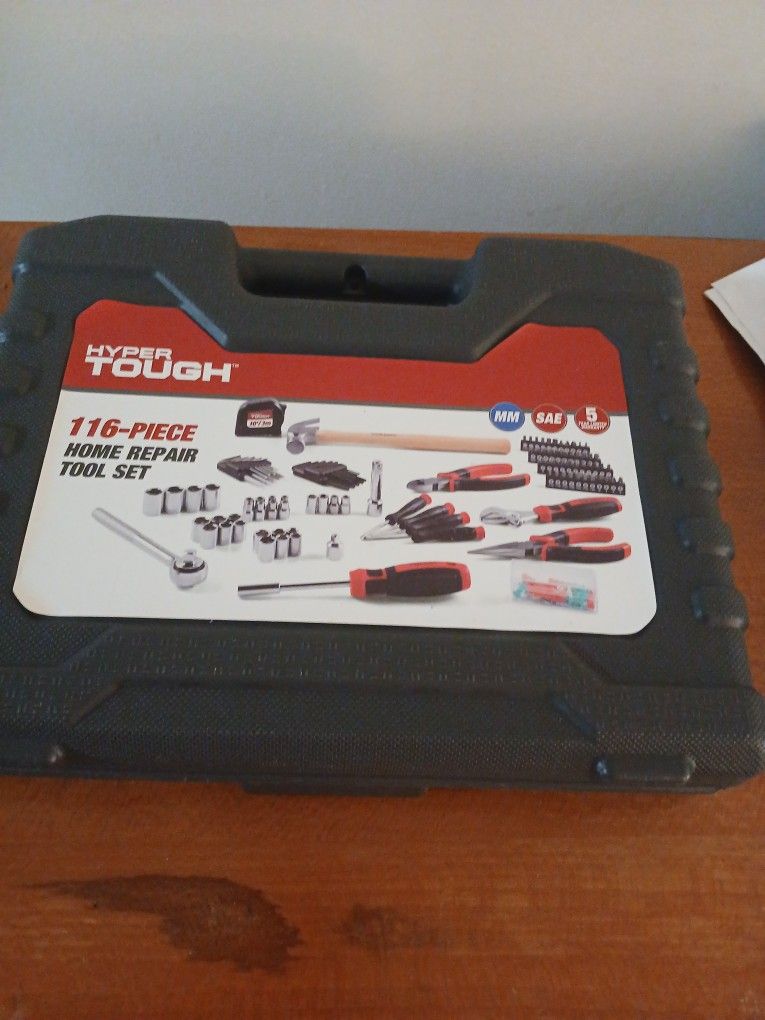 HYPER TOUGH (BRAND NEW) 116 HOME REPAIR TOOL SET