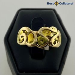 14k Gold Nugget Ring