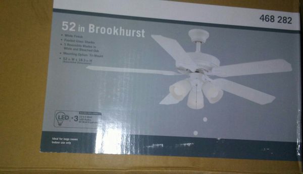 Hampton Bay Brookhurst 52 White Ceiling Fan 468 282 For