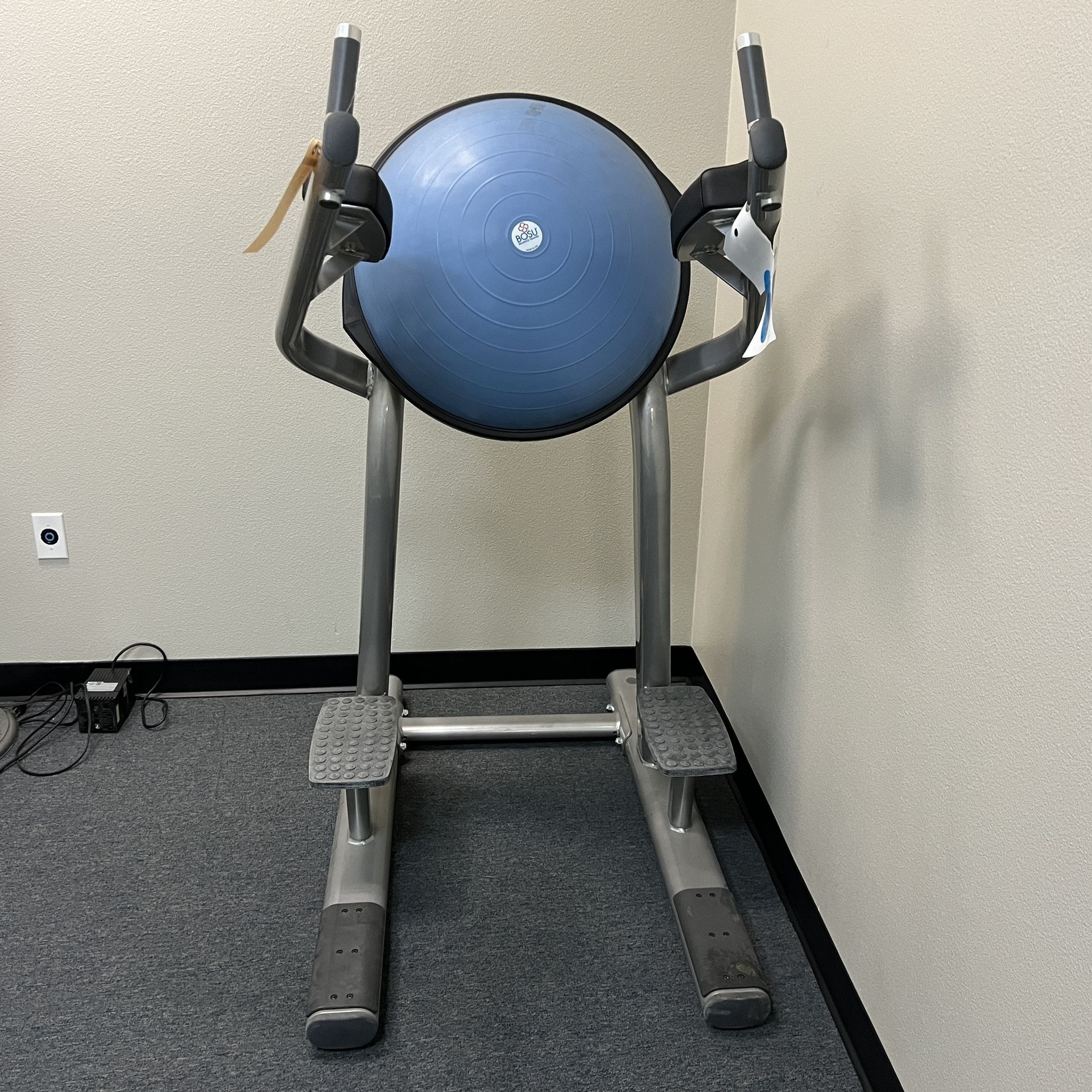 Demo Life Fitness Signature VKR vertical leg raise with Bosu ball