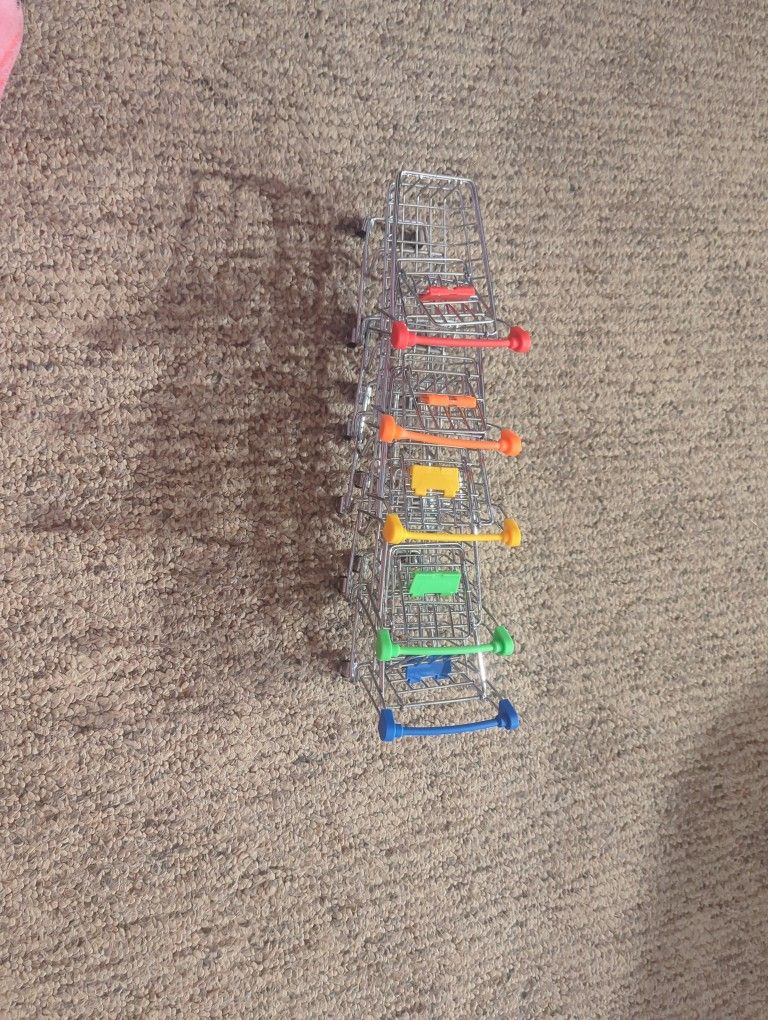 Mini Shopping Carts 5 Piece