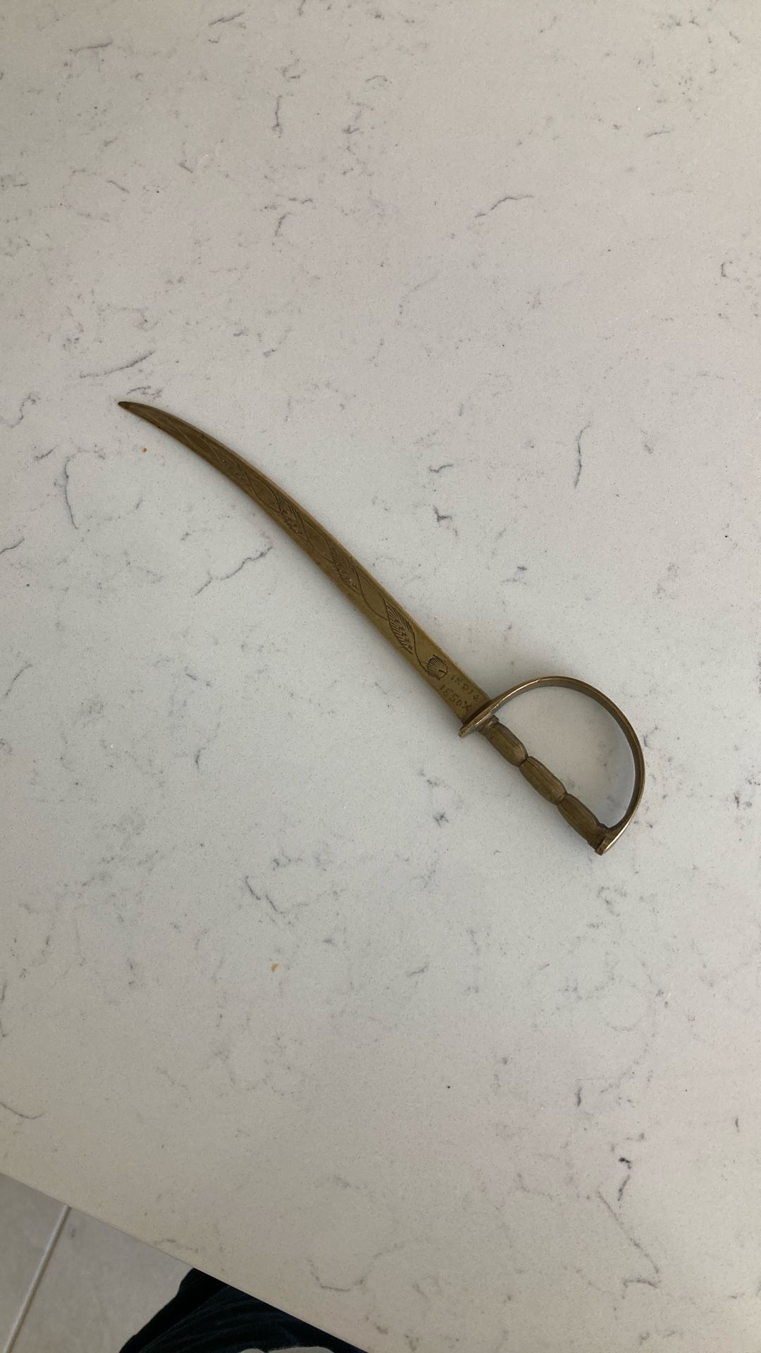 8 Inch Brass Sword Letter Opener