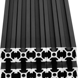 10pcs 2000mm T Slot 2020 Aluminum Extrusion European Standard Anodized Linear Rail for 3D Printer Parts and CNC DIY Black(78.7'')