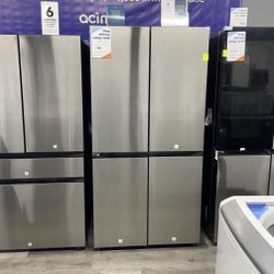 Samsung - Bespoke 29 Cu Ft 4-Door Flex French Door Refrigerator With Beverage Center In Stainless Steel 🩶