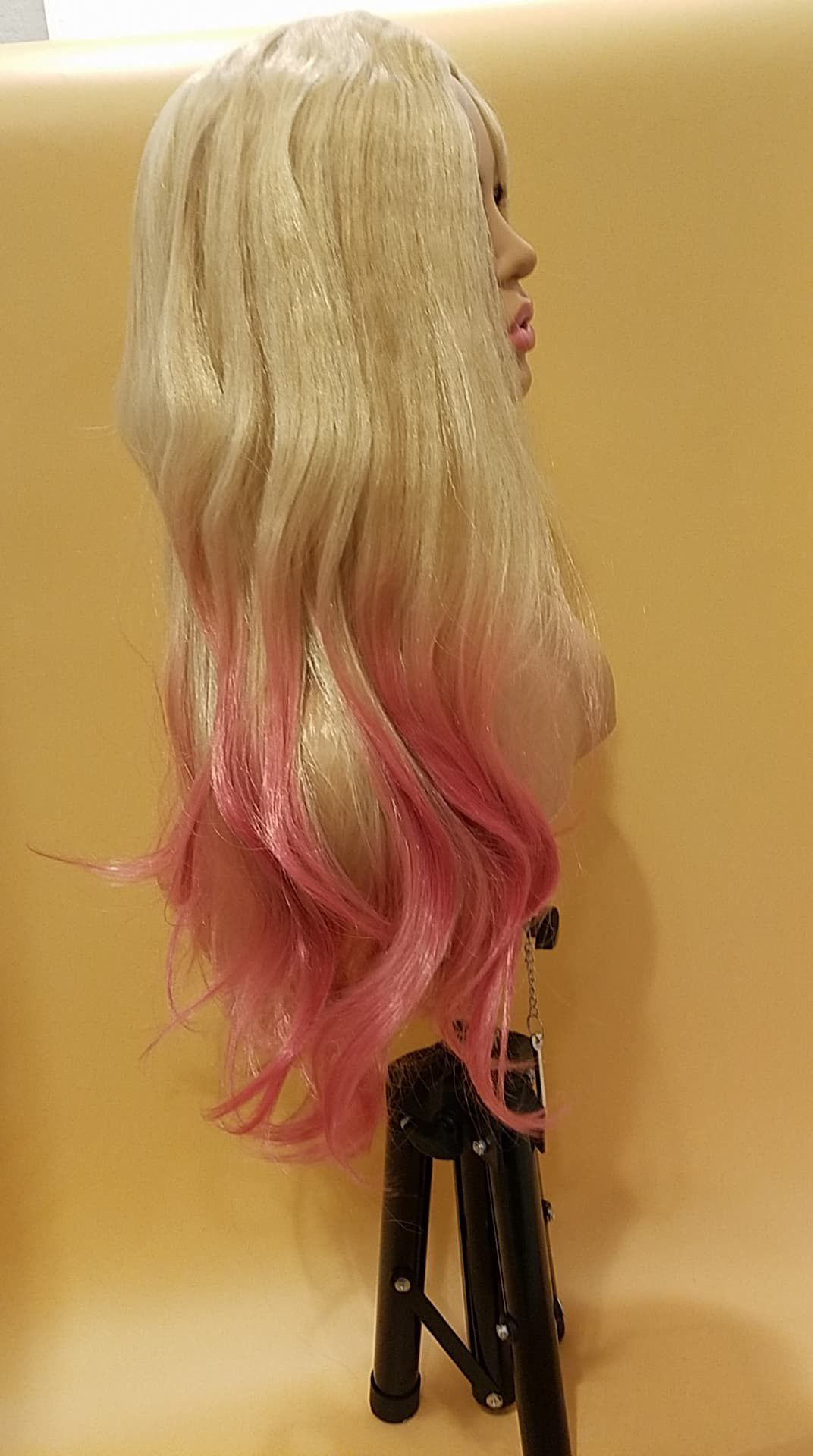 Long Pink Wavy Wig