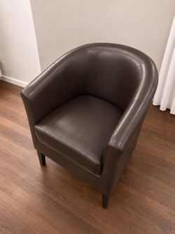 Brown Leather lounger chair HARDLY USED