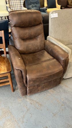 (In store) Faux leather look recliner chair