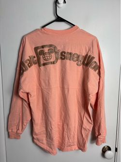 Disney Parks Walt Disney World Rose Gold Glitter Peach Spirit Jersey Size XS
