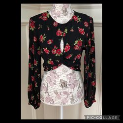 NWT ZARA Cropped Blouse S